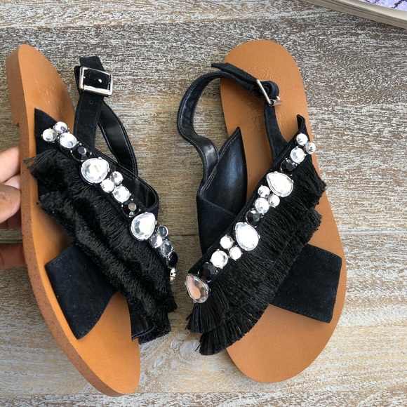 Vince Camuto Ampella Embellished Fringe Sandal - Picture 2 of 5